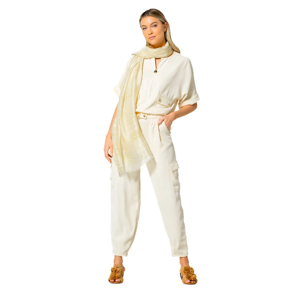 Caroline Biss Broek 1537 Stijlvolle Broek Beige Dames