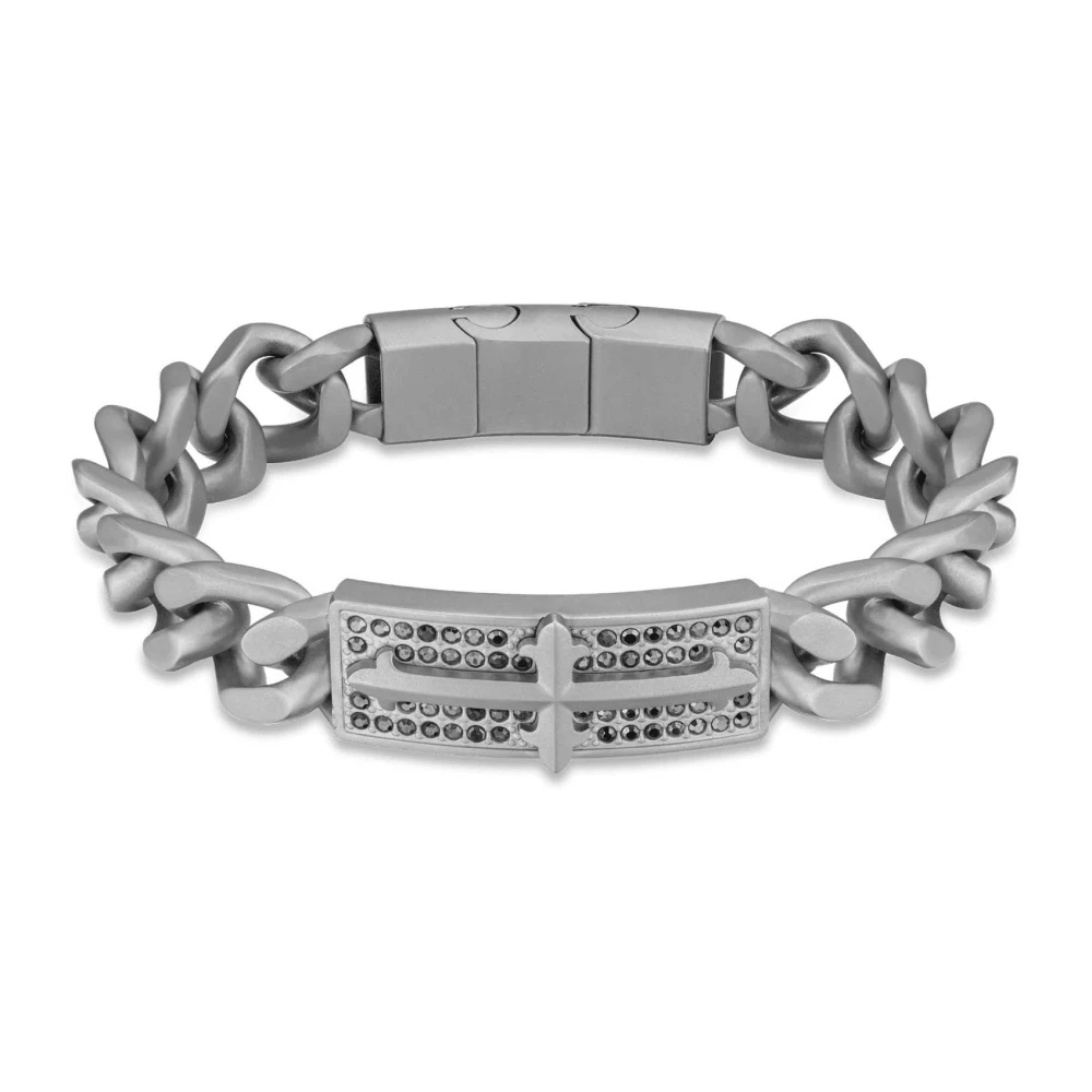 Police Men's Gray Bracelet Vigor Steel