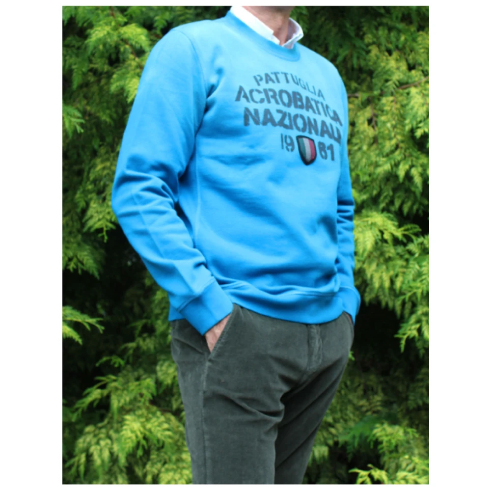 aeronautica militare Vintage Gewassen Sweatshirt Blue Heren