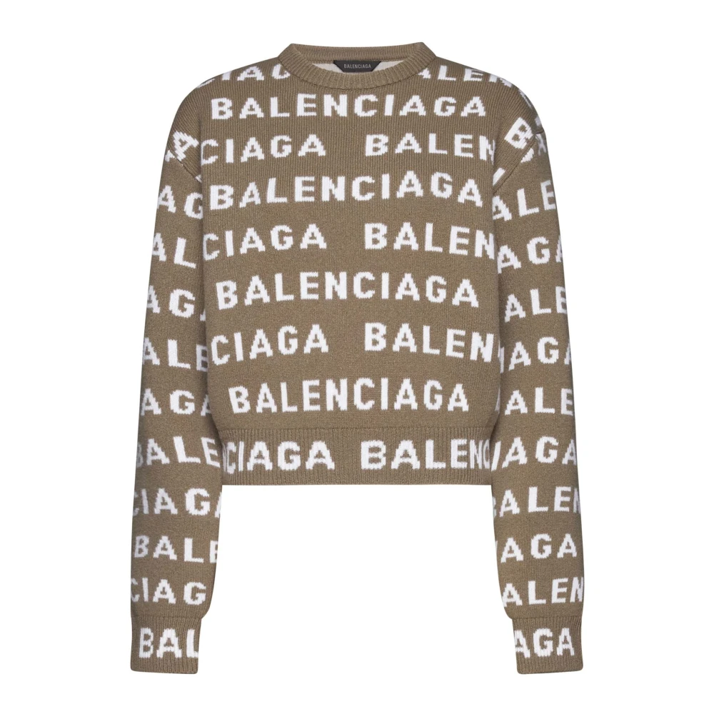 Balenciaga Stijlvolle Sweaters in Wit Blauw Multicolor Dames