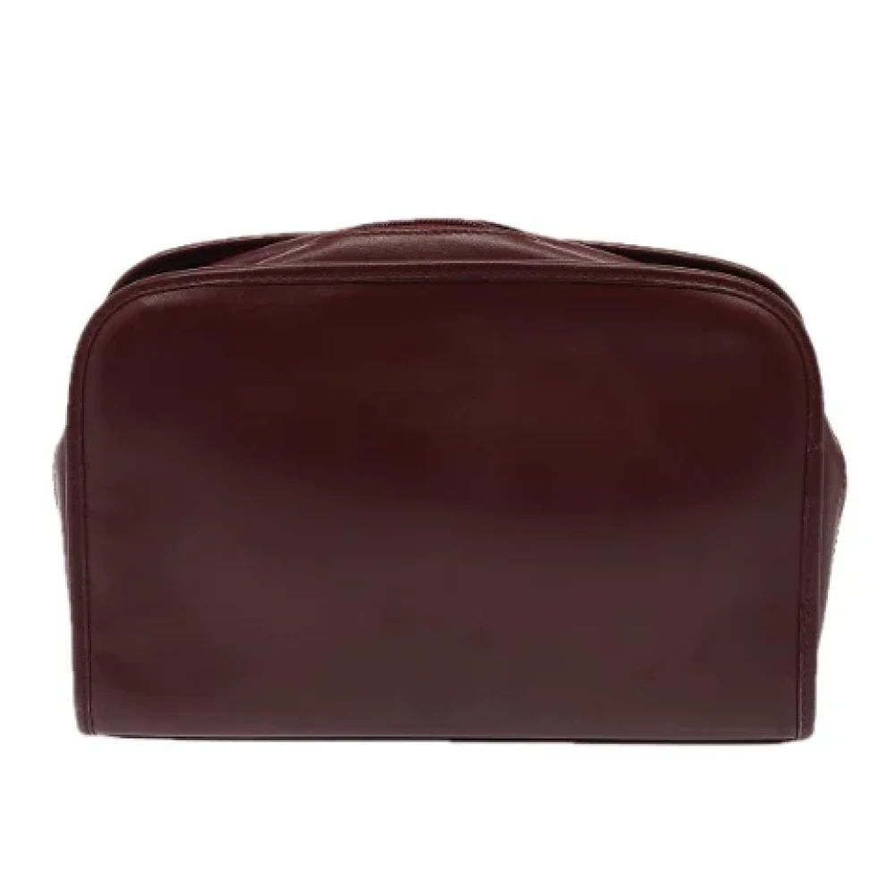 Cartier Vintage Pre-owned Leather clutches Red Dames