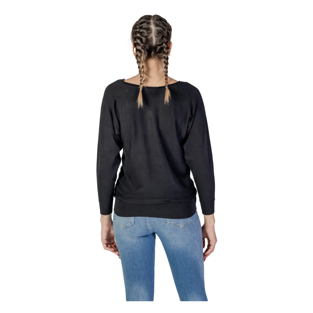 Guess Zwart Langemouw Gebreide Kleding Lente Zomer Black Dames