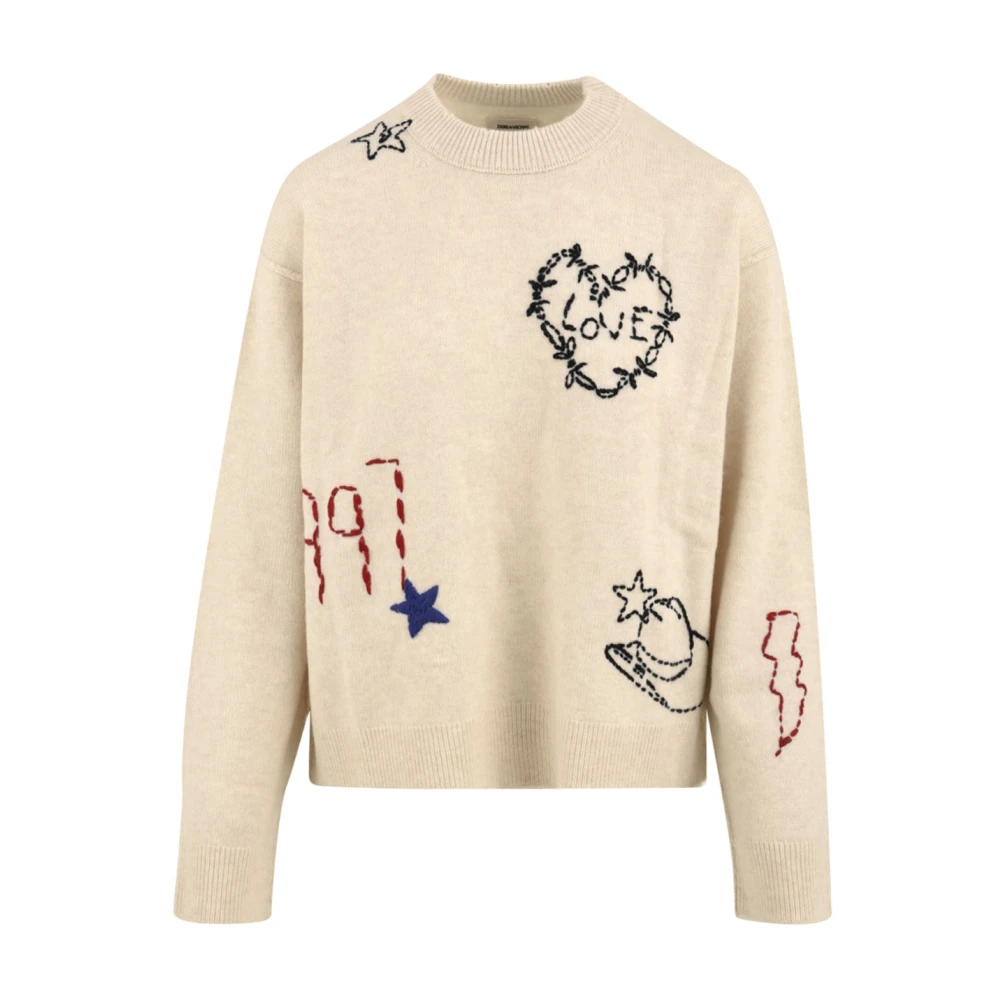 Zadig & Voltaire Women's Beige Cashmere Knitwear, M, Markuz Cashmere Jumper