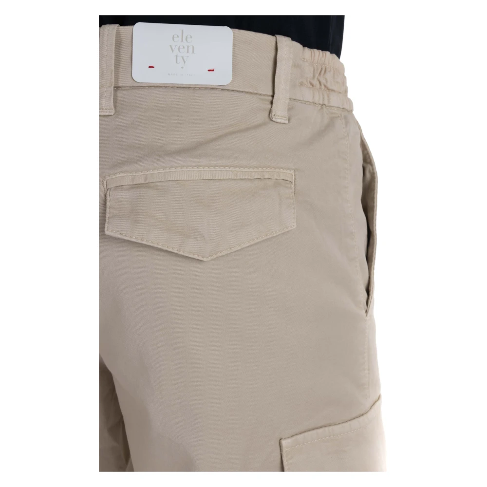 Eleventy Grijze Shorts met Rits en Zakken Gray Heren