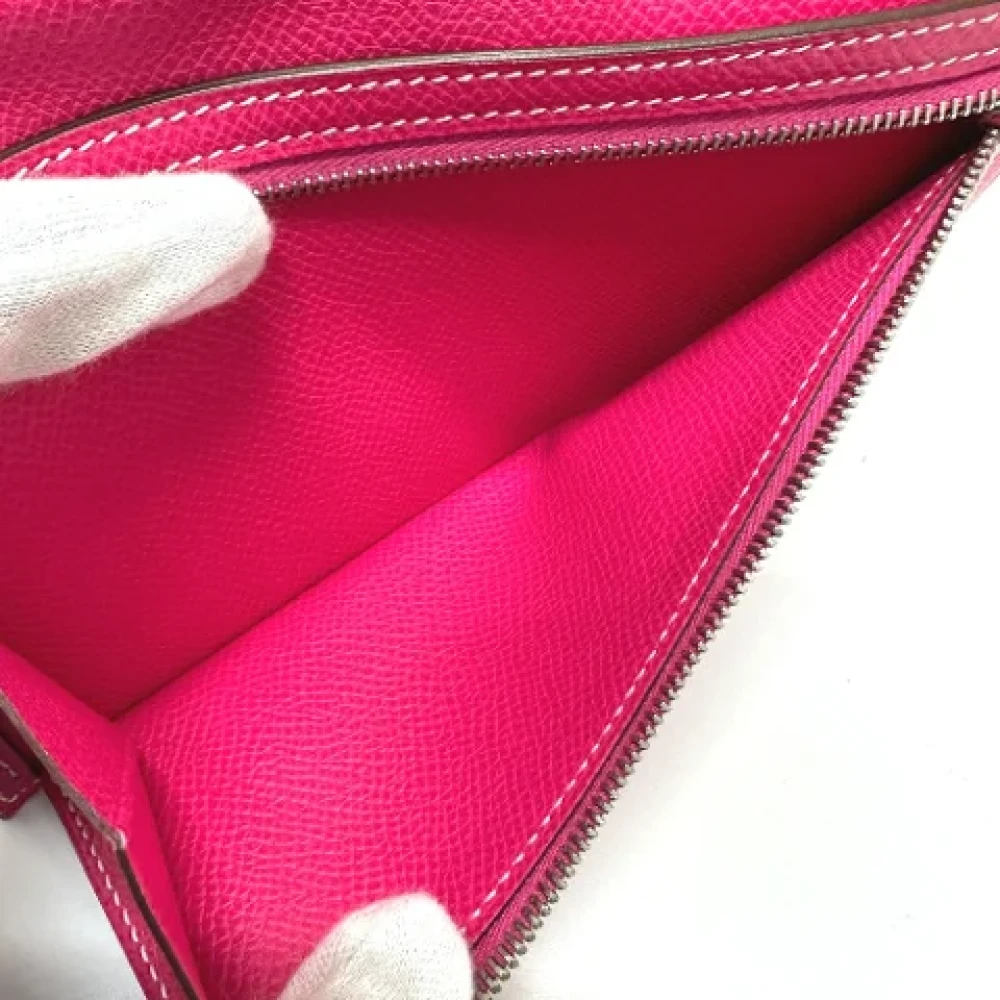 Hermès Vintage Pre-owned Leather wallets Pink Dames