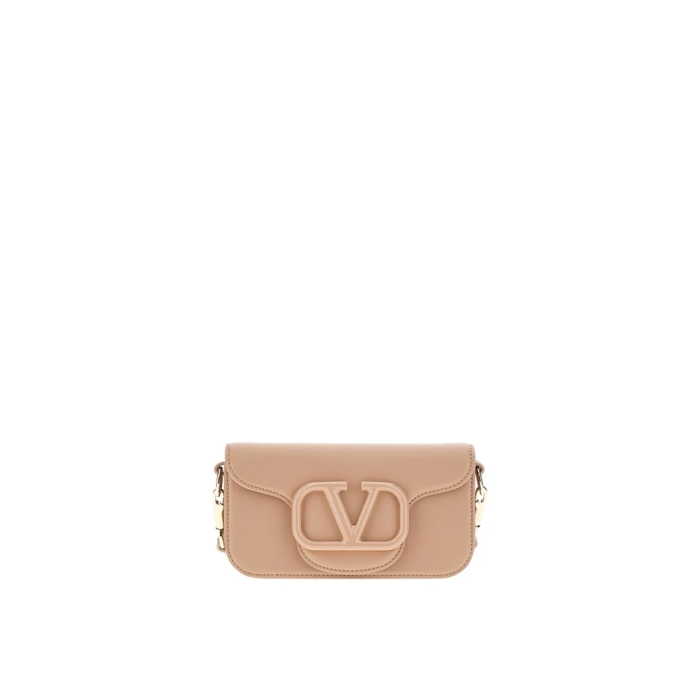 Valentino Garavani Crossbody bags Locò Calfskin Shoulder Bag in beige