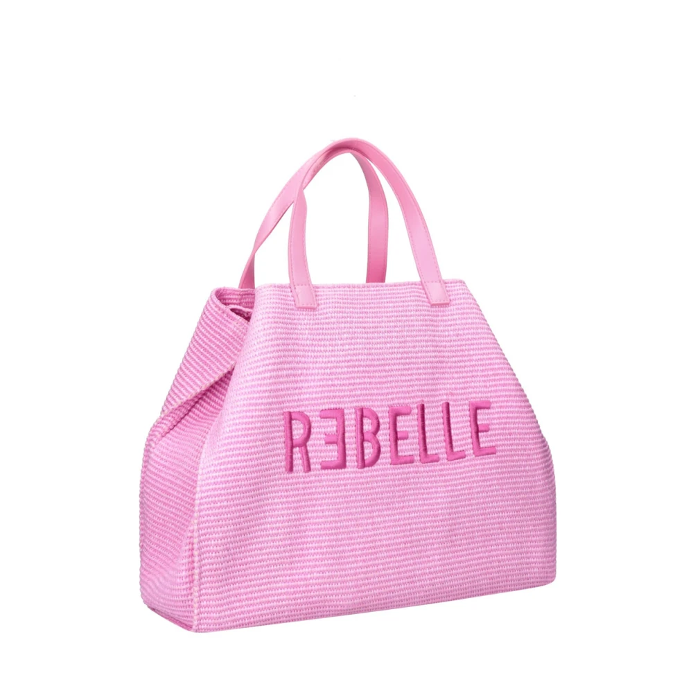 Rebelle Ashanti Stro Handtas Zomer Mode Pink Dames