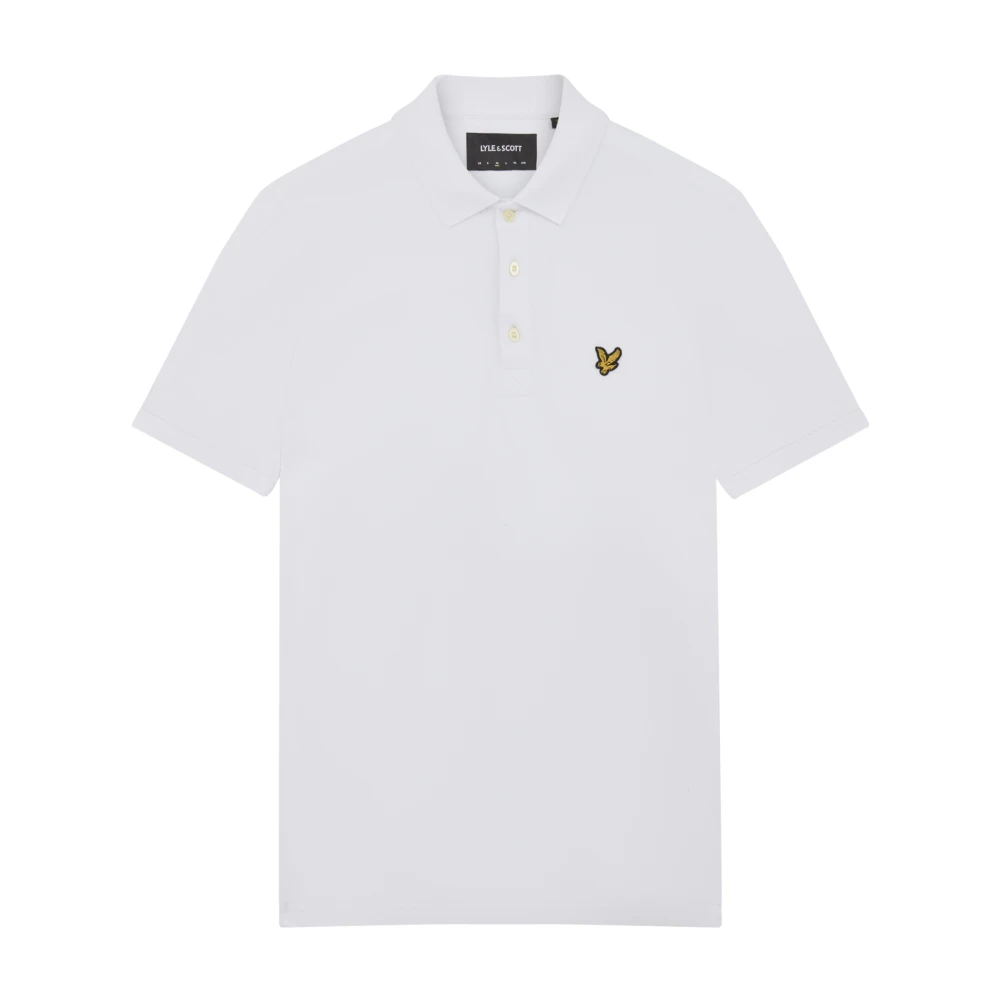 Lyle & Scott Men's White Polo Shirts, M, Plain Polo Shirt