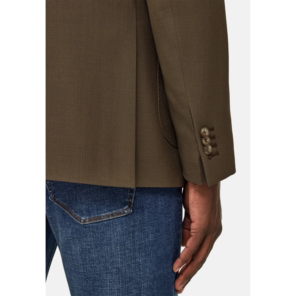 Boggi Milano Jas van zuivere wollen crêpe Black Heren