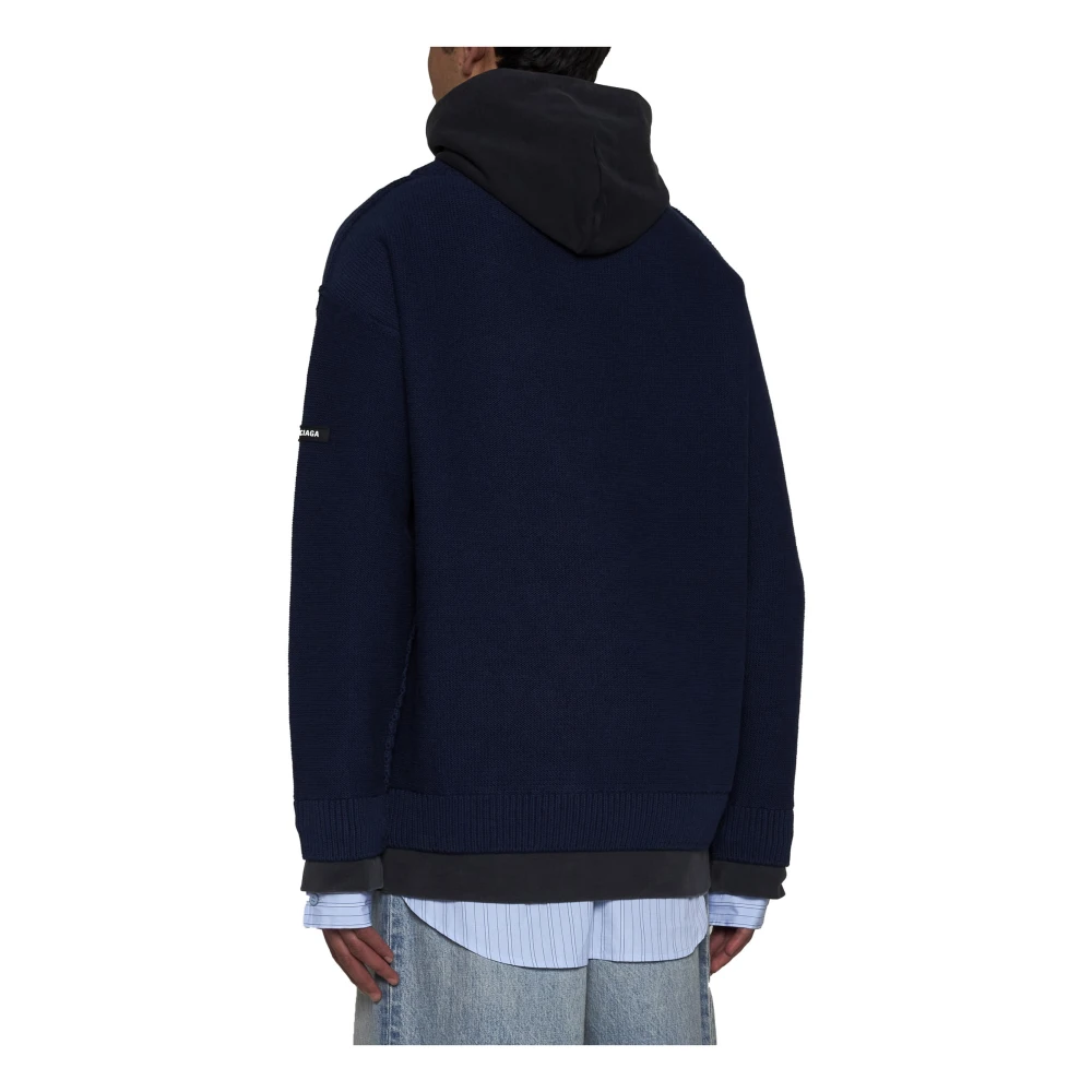 Balenciaga Gelaagde Trui Blue Heren