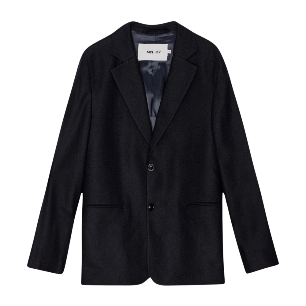Nn07 Getailleerde wollen blazer marineblauw Blue Heren
