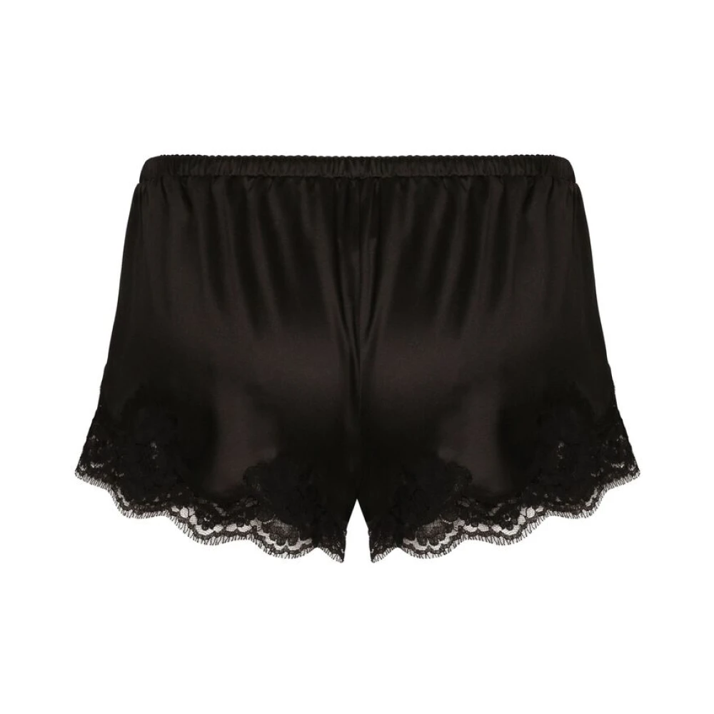 Dolce & Gabbana Zwart Kant Satijnen Ondergoed Black Dames