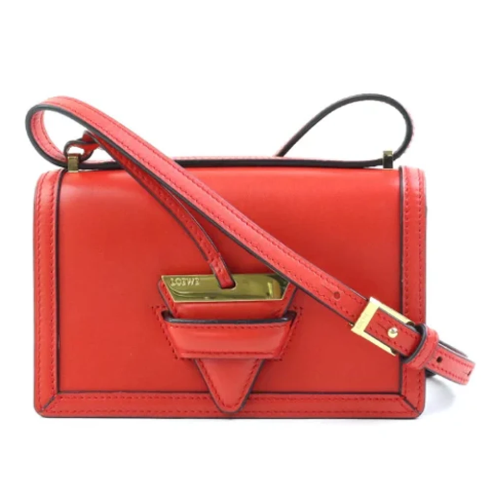 Loewe Pre-owned Leather crossbody-bags Orange Dames