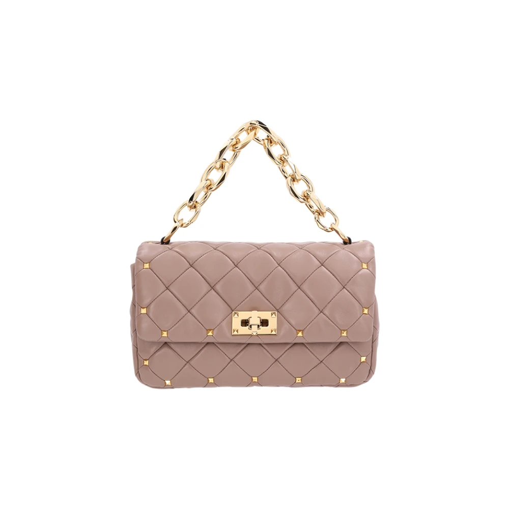Valentino Garavani Women's Pink Spike Bag In Patchwork Nappa - Handbags - One Size - Bags