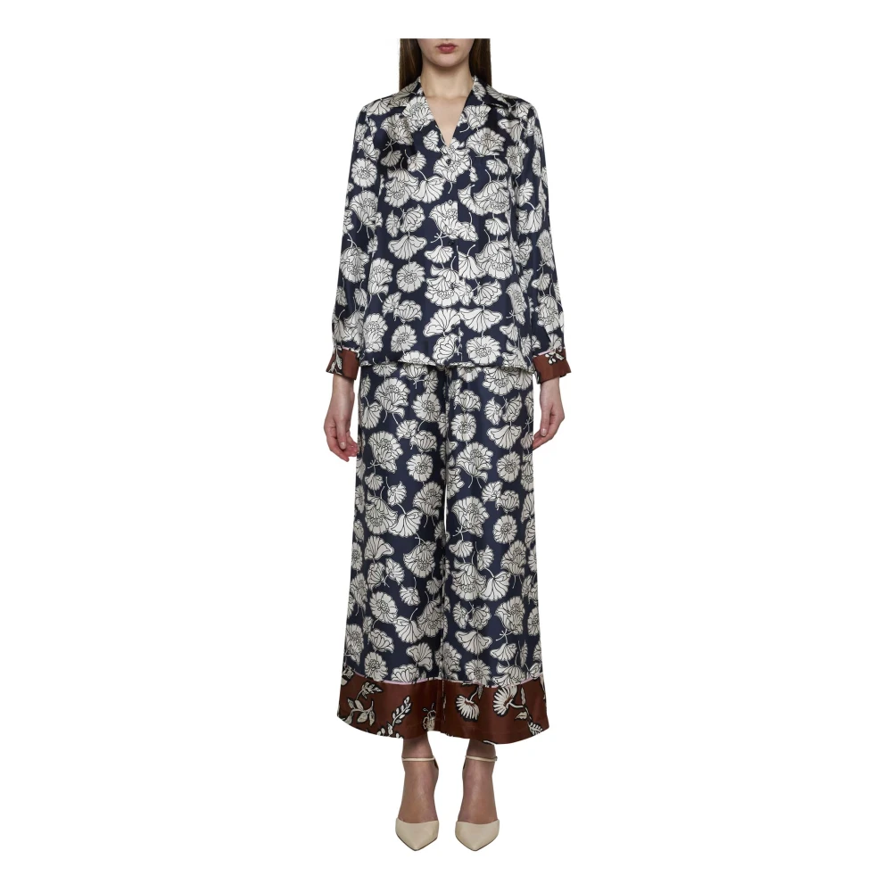 Max Mara Weekend Dahlia Print Zijden Overhemd Multicolor Dames
