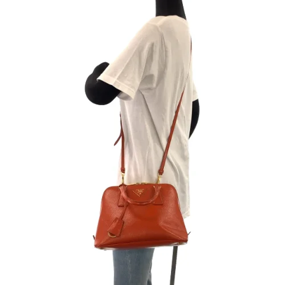 Prada Vintage Pre-owned Leather prada-bags Orange Dames