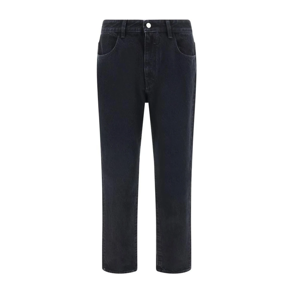 Givenchy Denim Broek met Leren Patch Black Heren