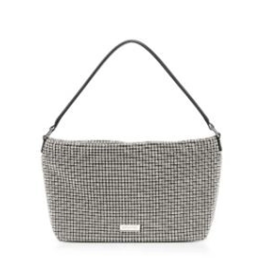 Self Portrait Zilveren Mesh Tas met Ritssluiting Gray Dames
