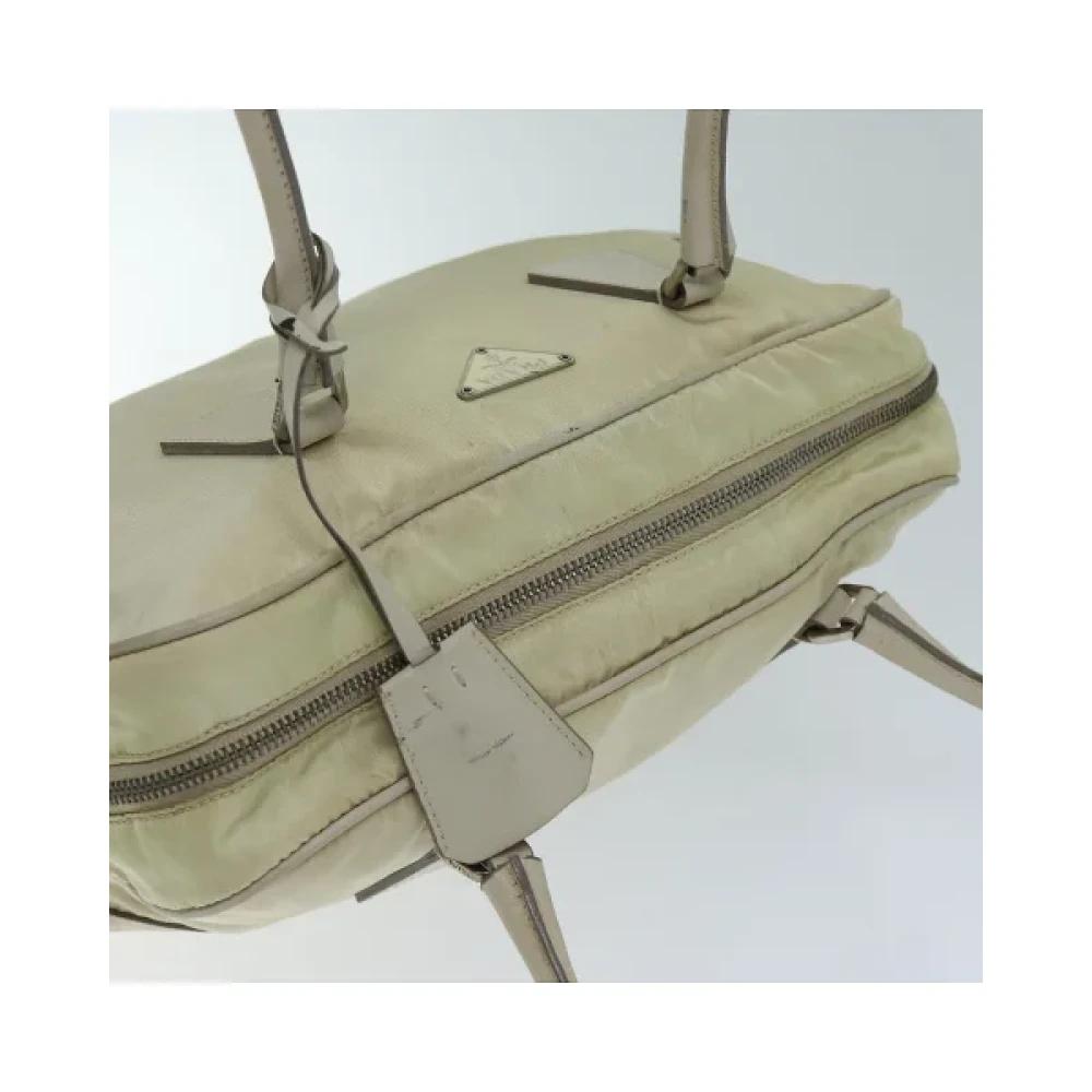 Prada Vintage Pre-owned Nylon prada-bags Beige Dames