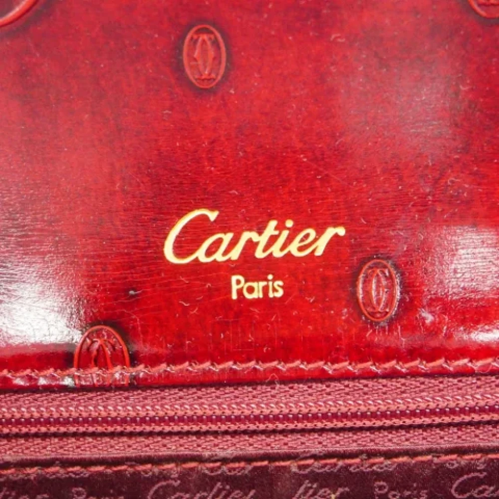 Cartier Vintage Pre-owned Leather handbags Red Dames
