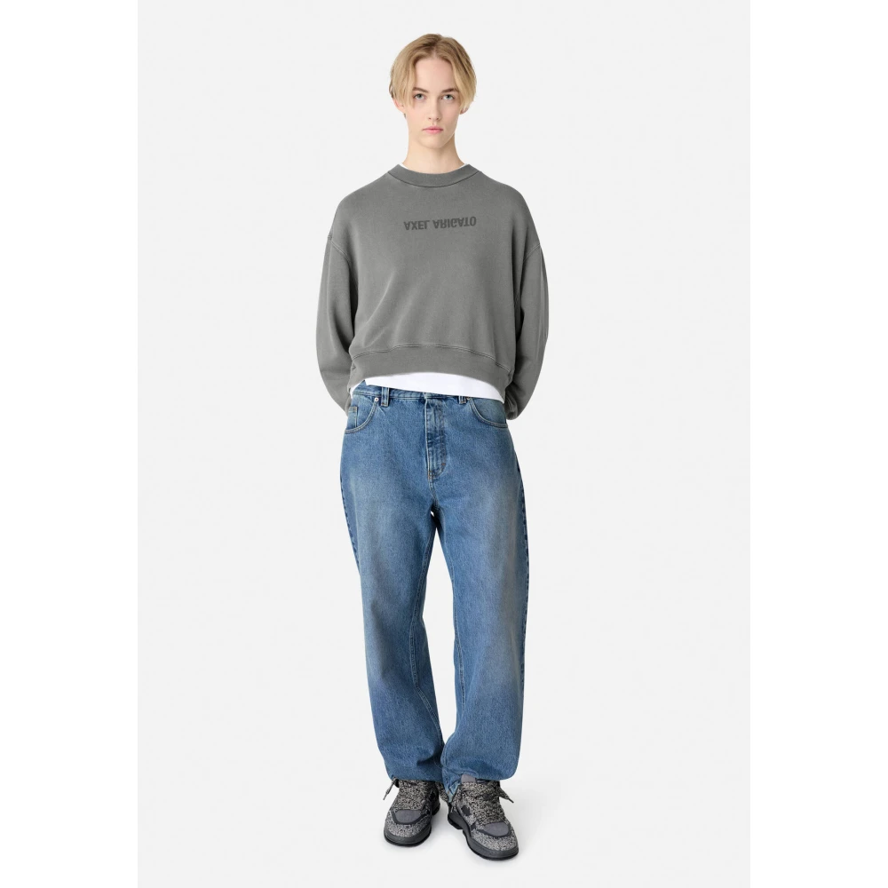 Axel Arigato Distort Washed Sweatshirt Gray Dames