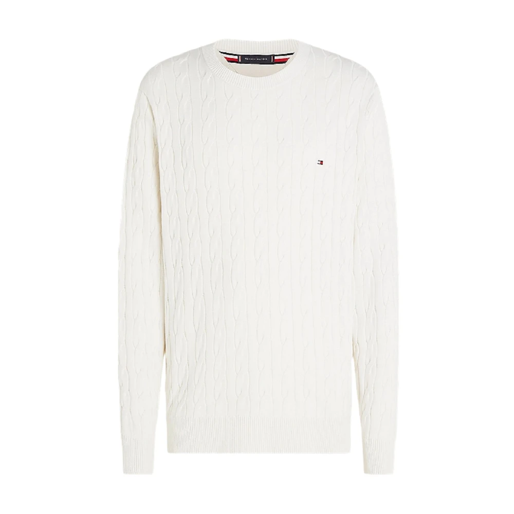 Tommy Hilfiger Retro-geïnspireerde Chain Knit Sweatshirt Room White Heren