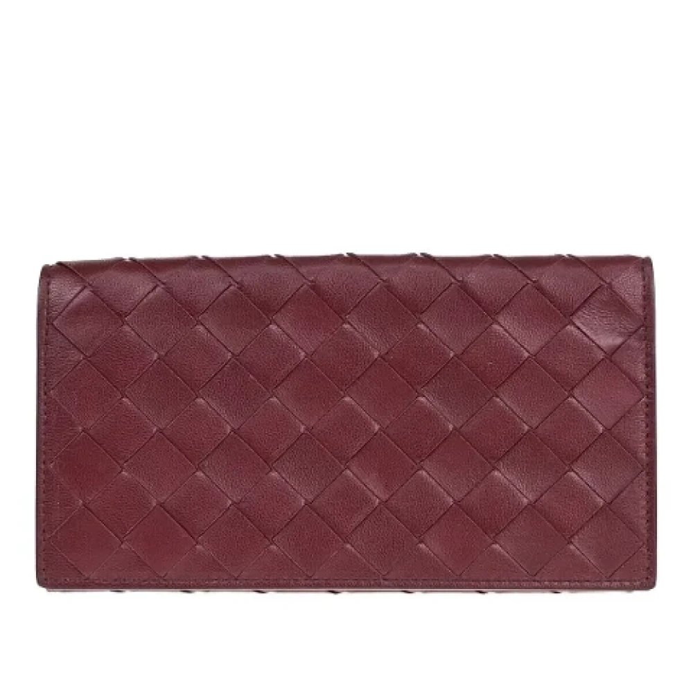 Bottega Veneta Vintage Pre-owned Leather wallets Red Dames