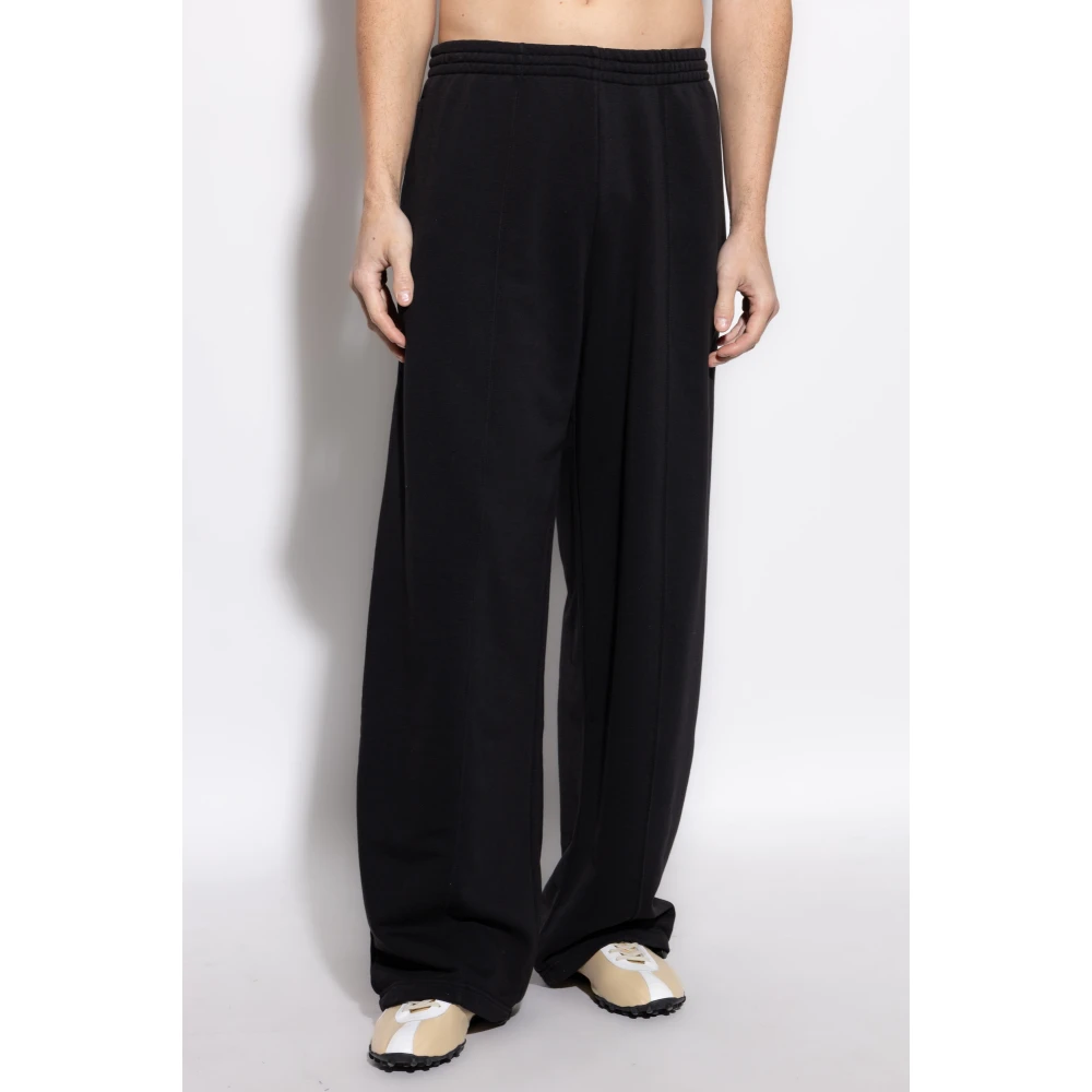 MM6 Maison Margiela Sweatpants met stiksels op de pijpen Black Heren