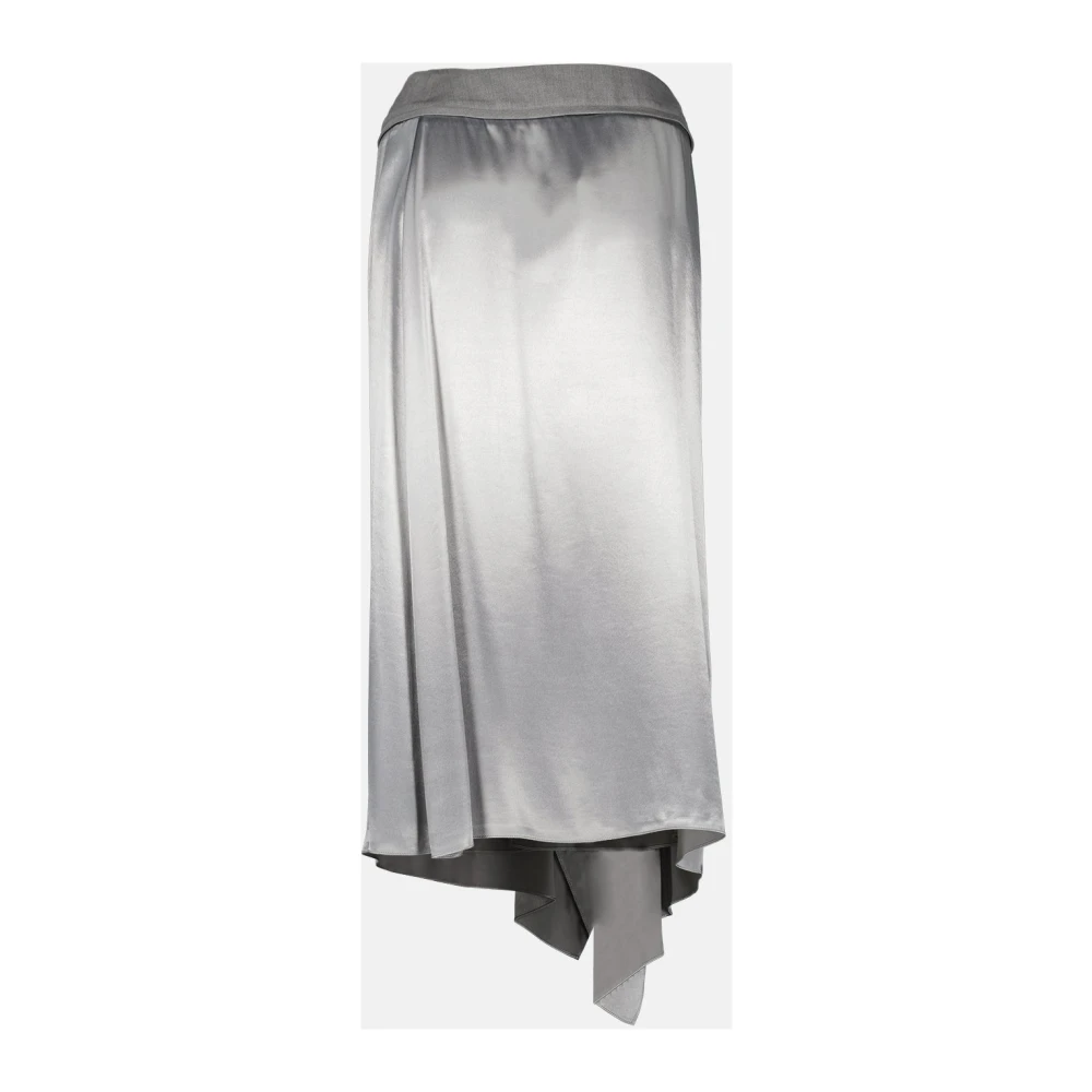 Fendi Satijnen rok met verstelbare riem Gray Dames