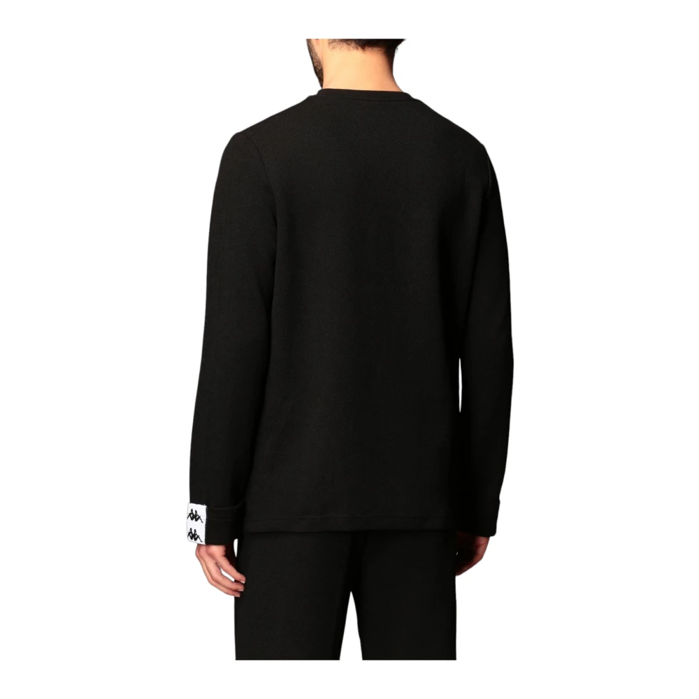 Kappa Sweatshirt met ronde hals Black Heren