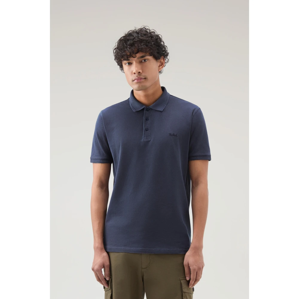 Woolrich Klassieke Polo voor de Zomer Blue Heren