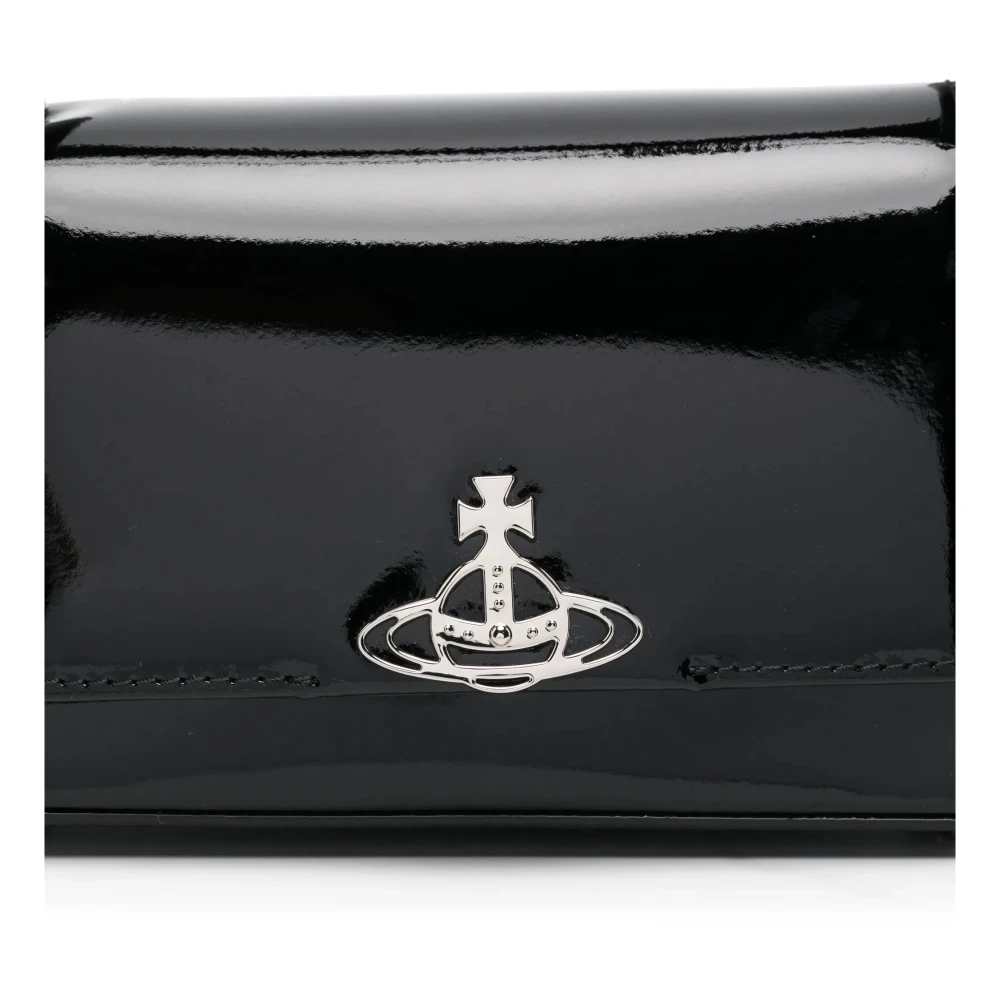Vivienne Westwood Zwarte Gelakte Kalfsleren Handtas Black Dames