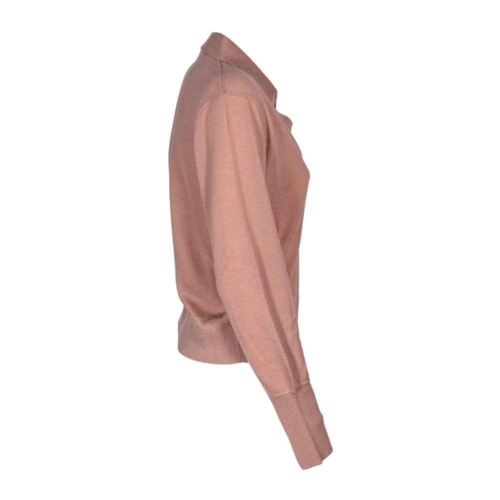 Kangra Merino wollen dames polotrui Pink Dames