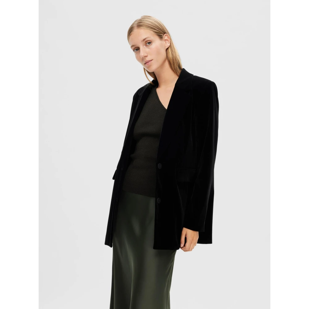 Selected Femme Lura Lurex One Shoulder Gebreide Top Zwart Lurex Black Dames