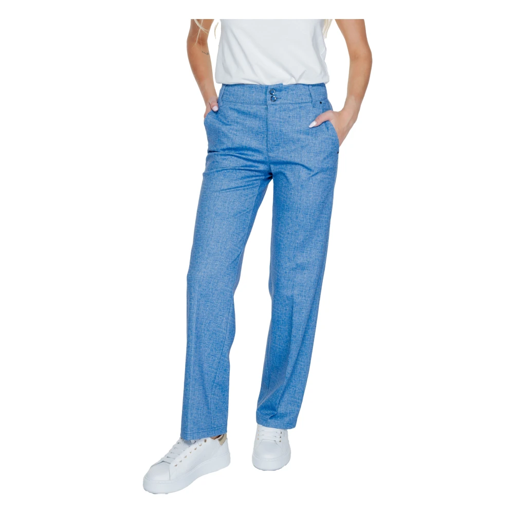 Street One Wijde broek Lente Zomer Collectie Blue Dames