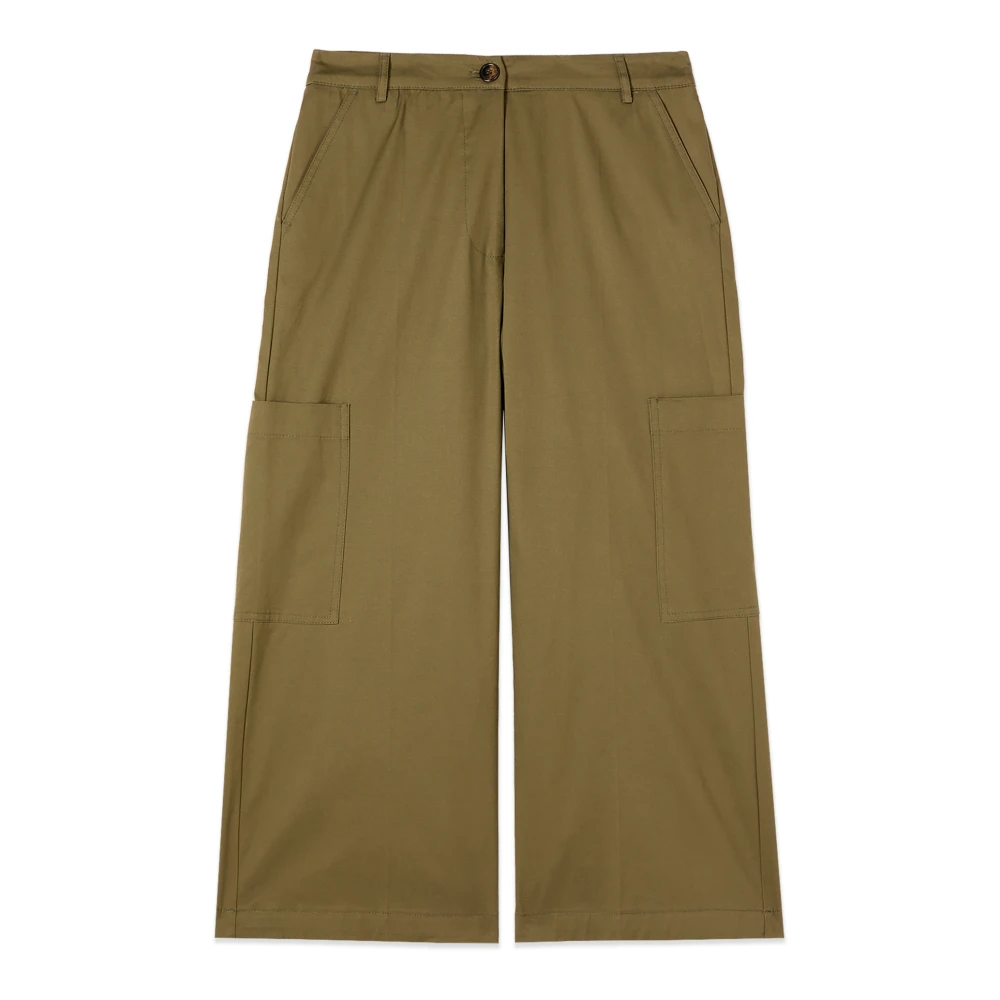 Oltre Femme Vert - Pantalon Cargo Cropped - Pantalons - Taille: 44 Fr