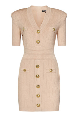 robe-mini-rose-en-tricot-cotele