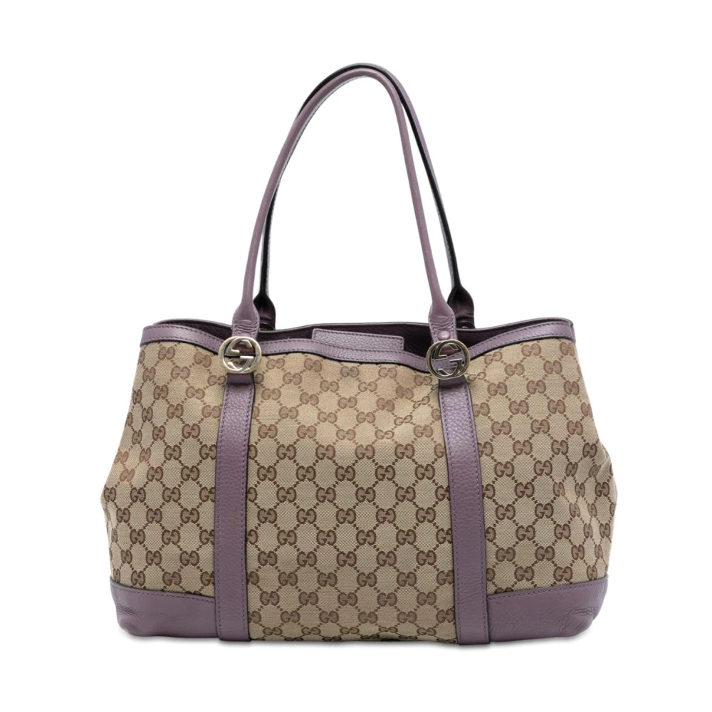 Gucci Vintage Women's Brown Pre-Owned Signature Tote Bag
