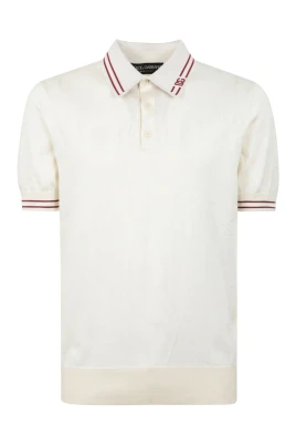 Polo i slät siden med intarsia