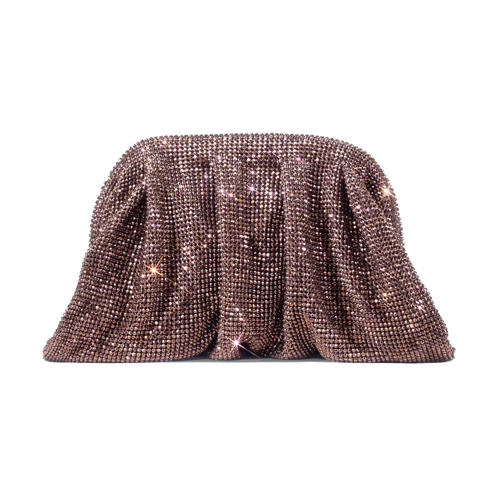 Benedetta Bruzziches Bruine Crystal Mesh Clutch Tas Brown Dames