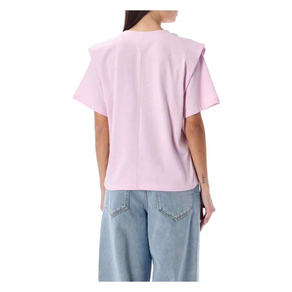 Isabel Marant Étoile Lichtroze T-shirt met gewatteerde schouders Pink Dames