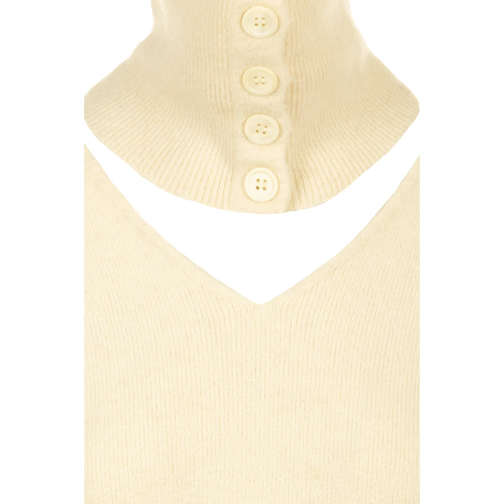 Kangra Crème V-hals trui Beige Dames