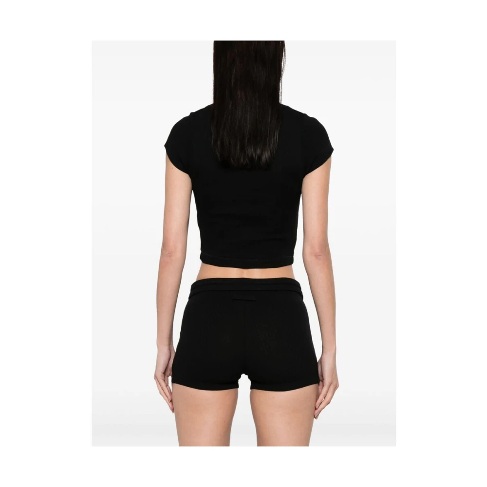 Jean Paul Gaultier Zwarte Ronde Hals Korte Mouw T-shirt Black Dames