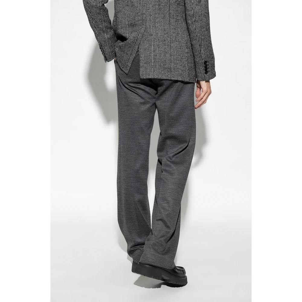 Dolce & Gabbana Plooivoorkant broek Gray Heren