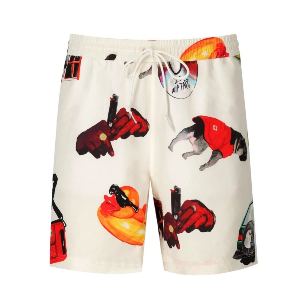 Carhartt Wip Men's Print Beach Shorts With Elastic Waistband
