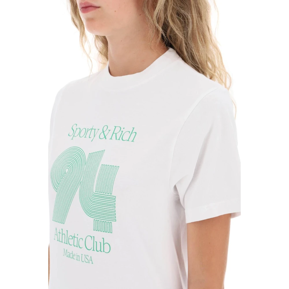 Sporty & Rich Athletic Club T-Shirt White Dames
