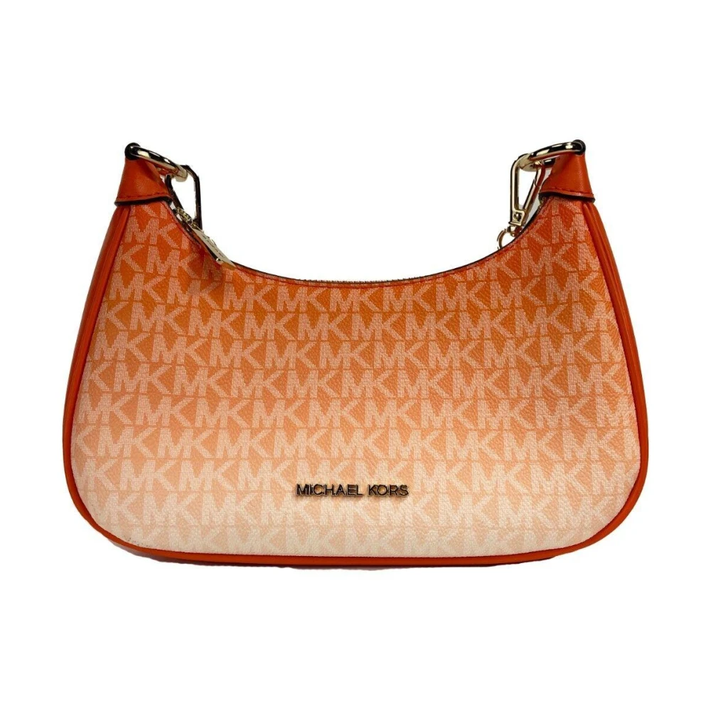 Michael Kors Cora Medium Zip Pouchette Crossbody Väska Orange, Dam