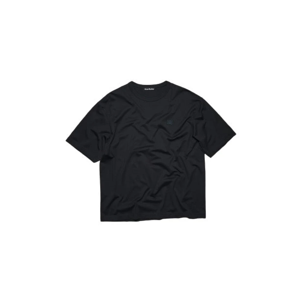 Acne Studios Avslappnad Crew Neck T-Shirt Black, Herr