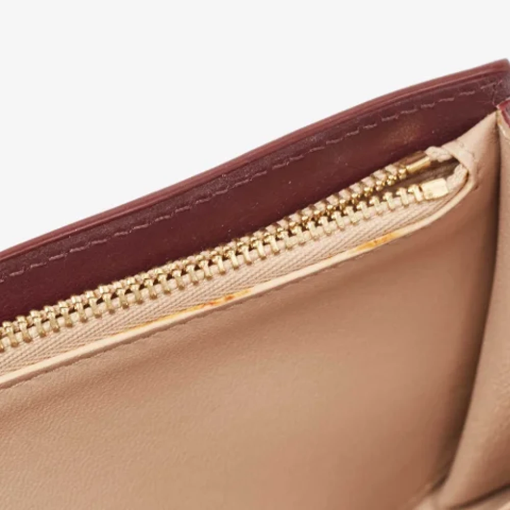 Chloé Pre-owned Leather wallets Red Dames