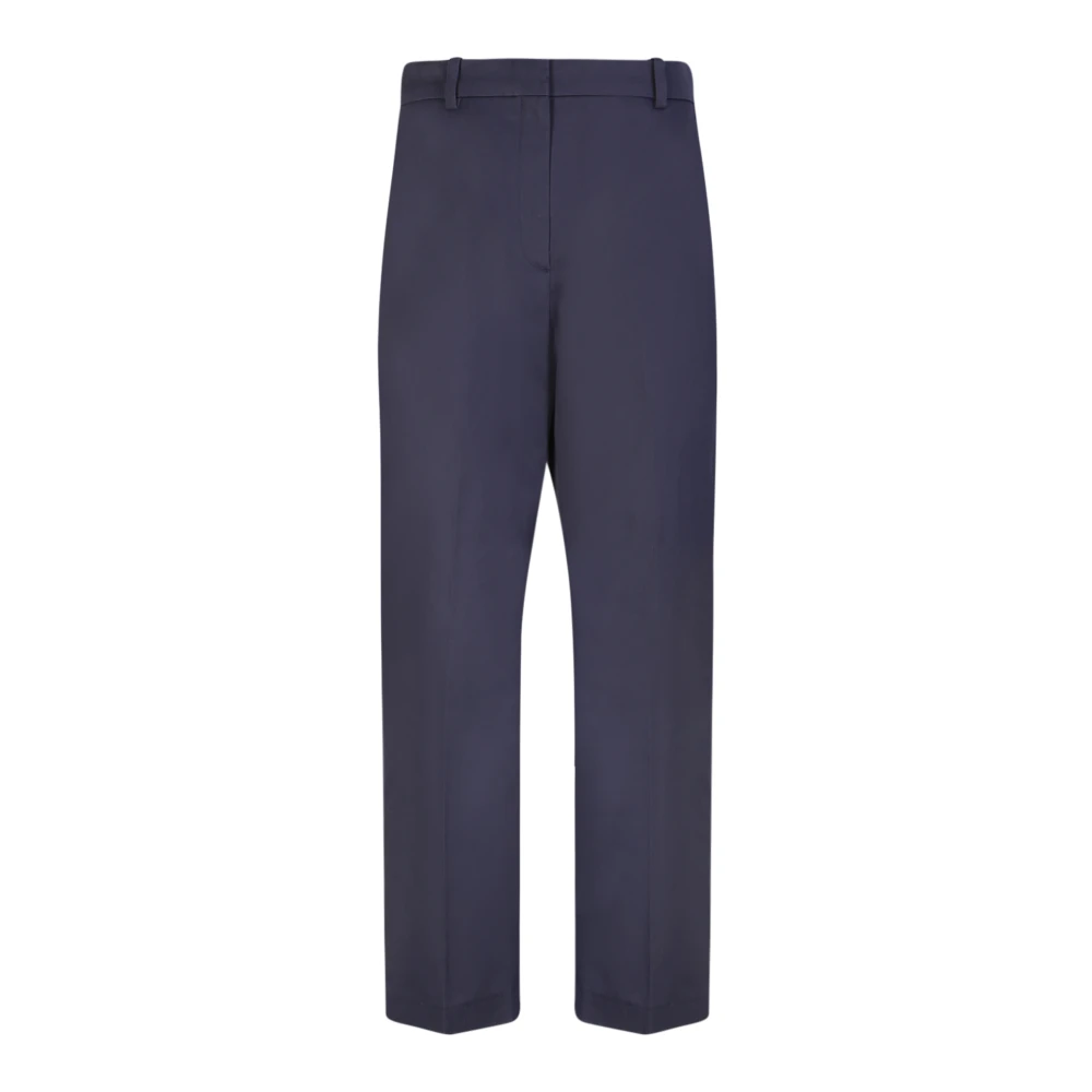 Kenzo Women's Blue Chinos, Xs, Sparkling Striped Cropped Trousers